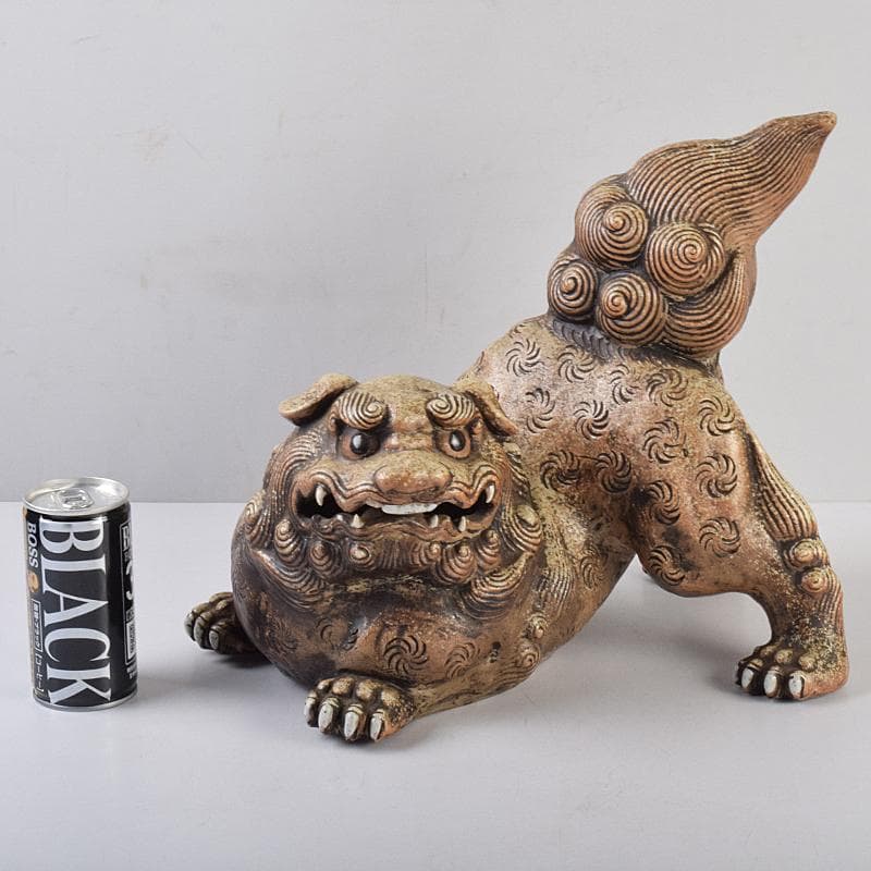 備前焼　古備前　獅子　置物　D　R7072B