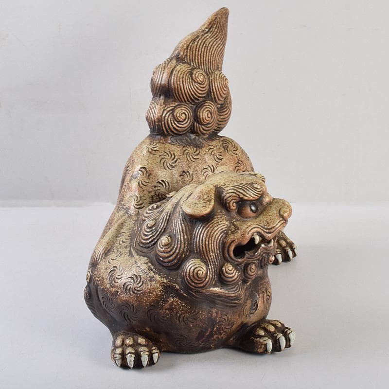 備前焼　古備前　獅子　置物　D　R7072B