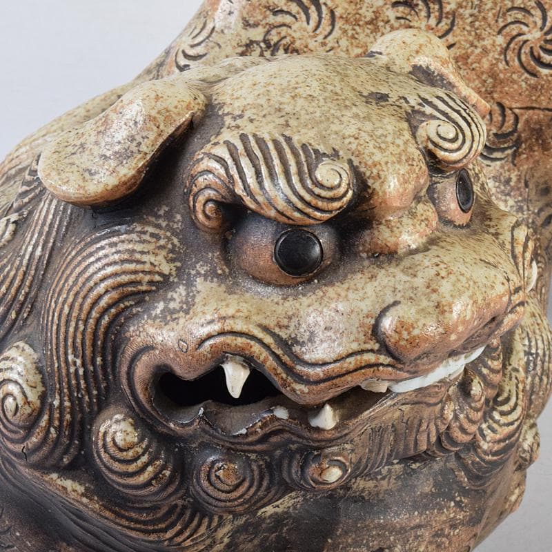 備前焼　古備前　獅子　置物　D　R7072B