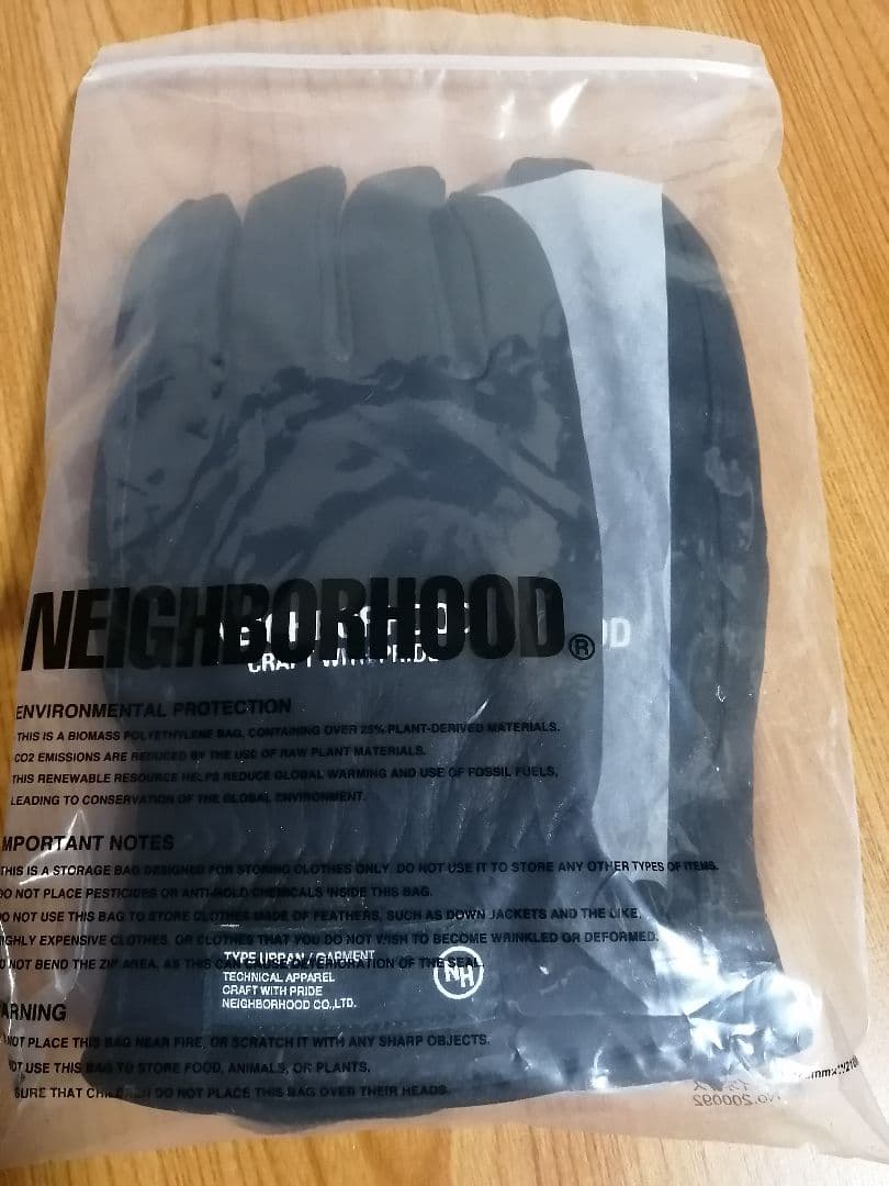 小物 NEIGHBORHOOD Leather Boa Gloves BLACK
