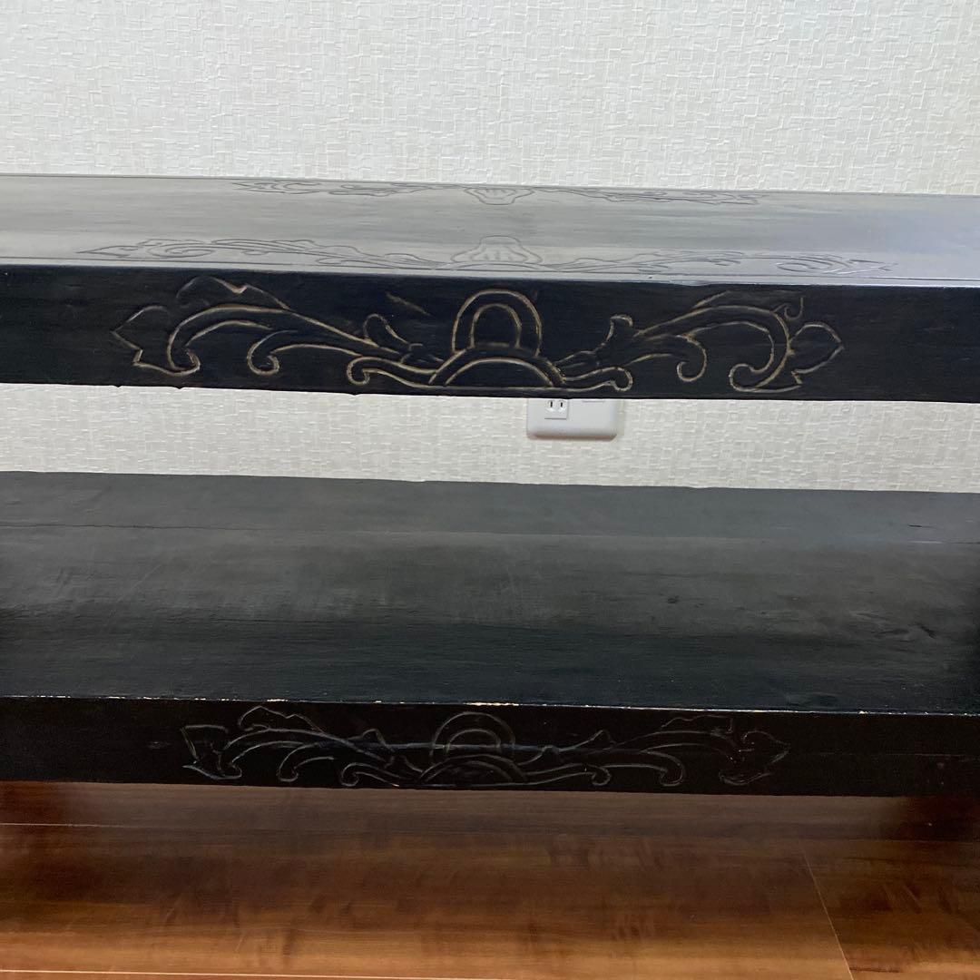 象の形の木製テレビ台