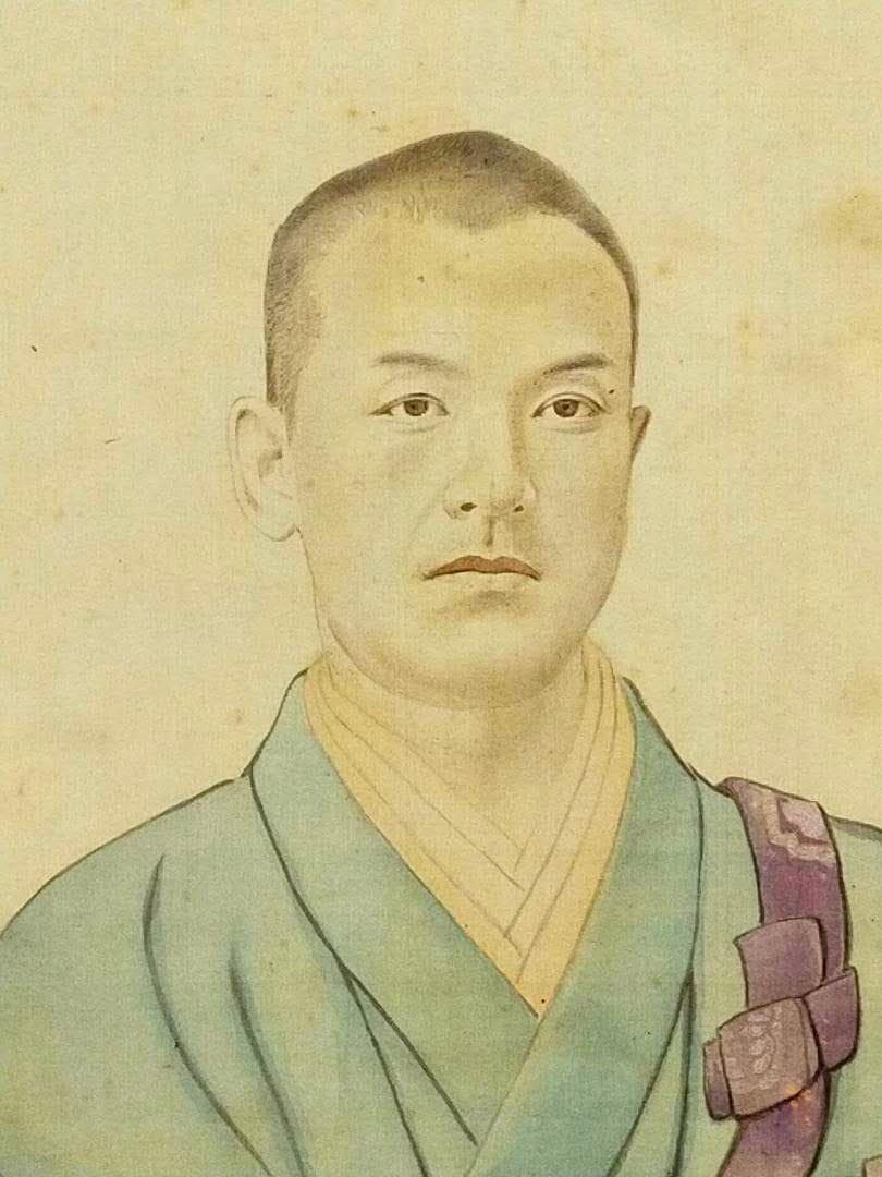 ♥掛軸　了見寺　拾壱世　肖像画　桐箱付き　掛け軸　骨董品