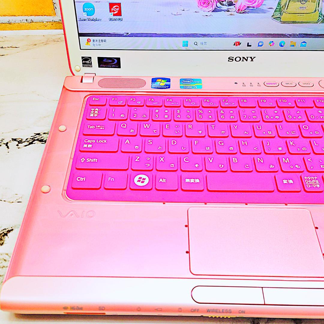 レアなスケルトンピンクノートパソコン❣️Core-i5☘️爆速SSD✨メモリ8G