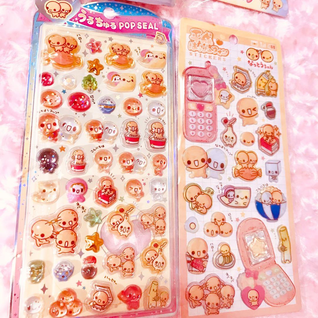 なっとうちゃん シールバインダー おはじきシール 平成はっぴーフォン うるちゅる