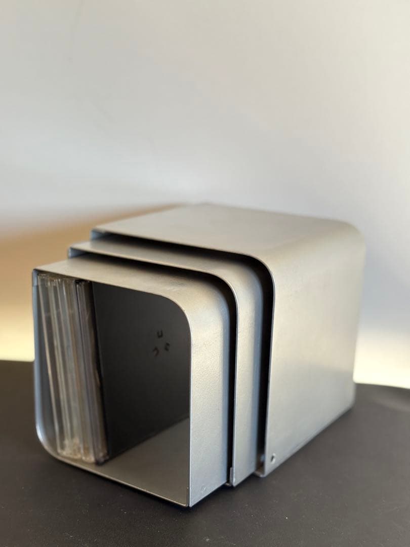 CDスタンド2個セット　ブックスタンド　ステンレス　ミッドセンチュリー　ビームス