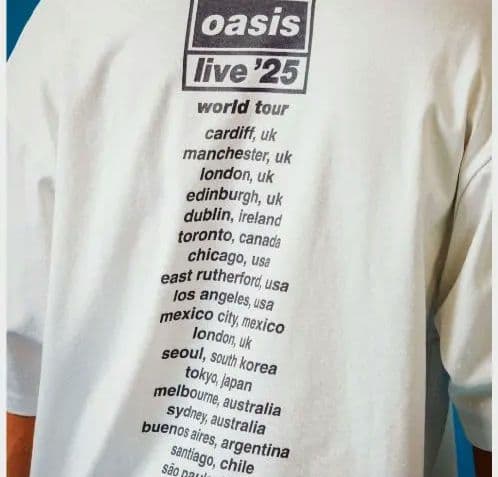 oasis live '25 Tシャツ XL ホワイトUKデザイン 新品未使用