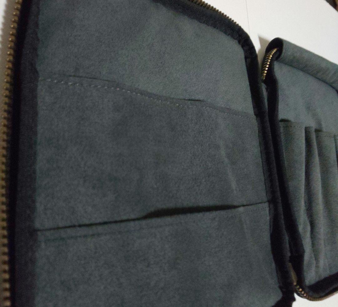 アンドリーベ &Liebe ペンケース 文具ポーチ 5本差し ペブルヌメ革