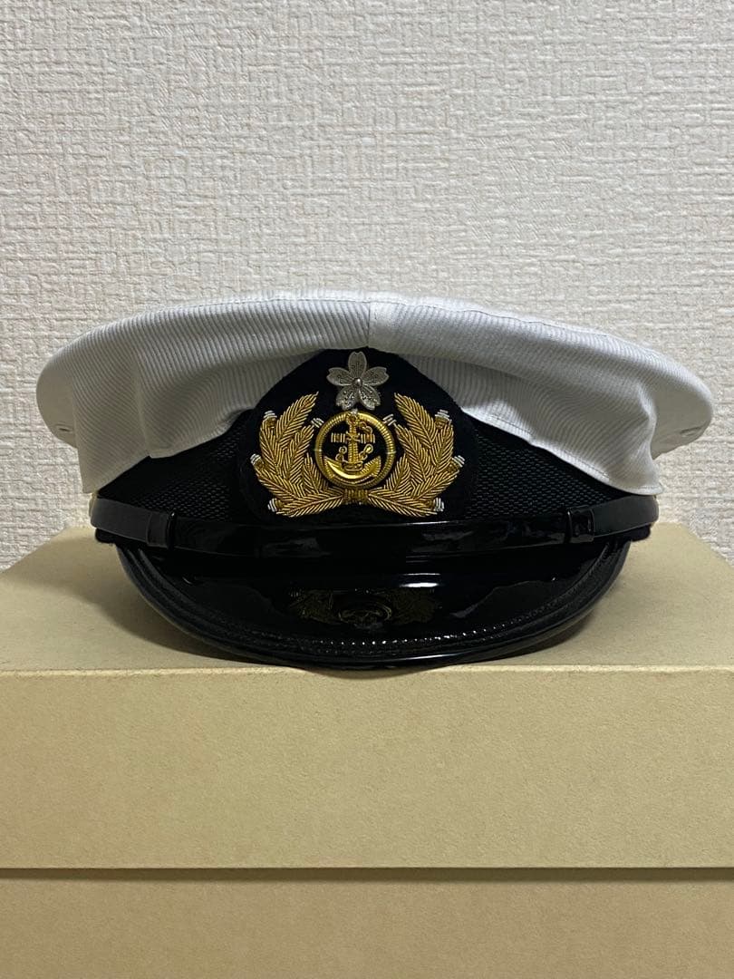 大日本帝国海軍　士官軍帽　制帽　56cm 複製品 日覆付　日本軍