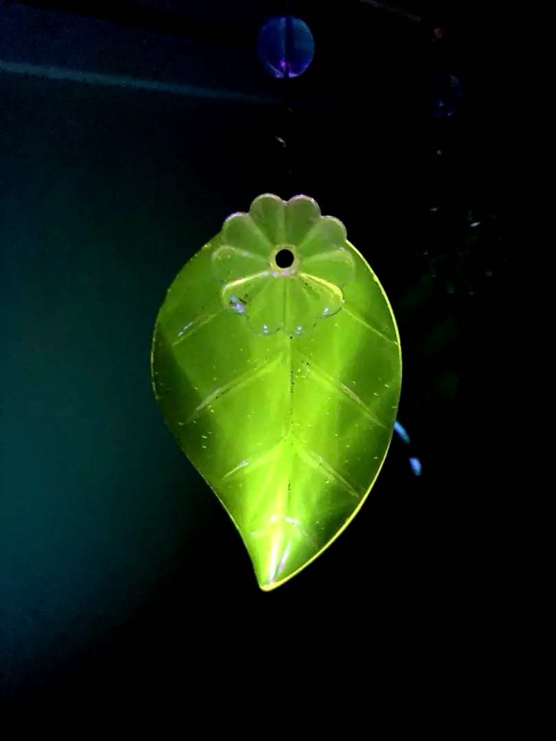 （専用）シャンデリアパーツ　ピンクウランとウランリーフ1880年　フランス