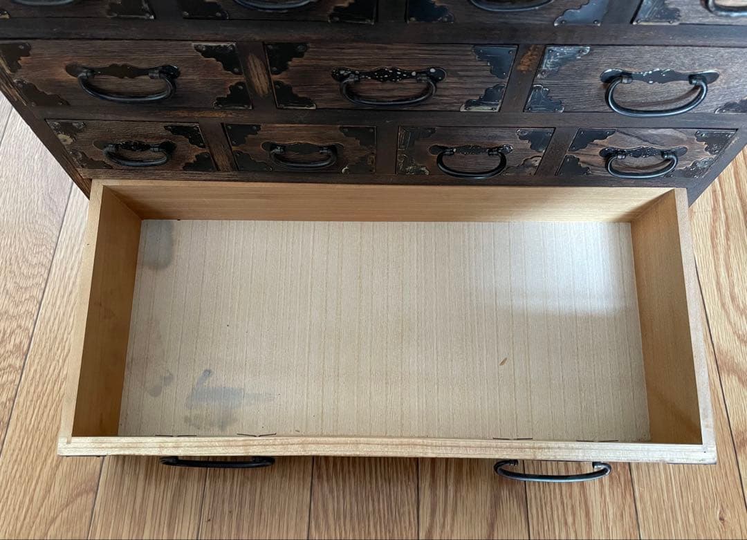 和風木製タンス 古引き出し 小引き出し 小箪笥 車箪笥