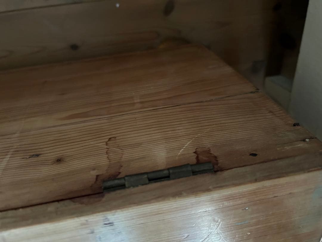 あーちゃん！アンティーク　オールドパイン　リネンボックス