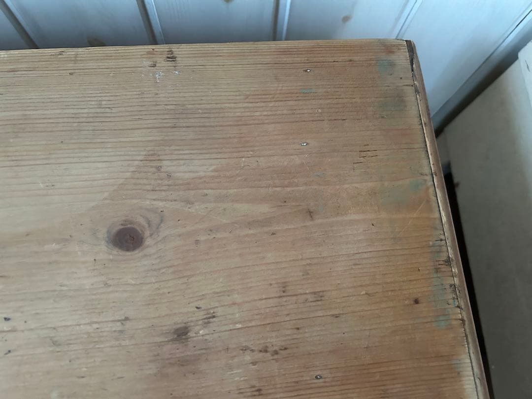 あーちゃん！アンティーク　オールドパイン　リネンボックス