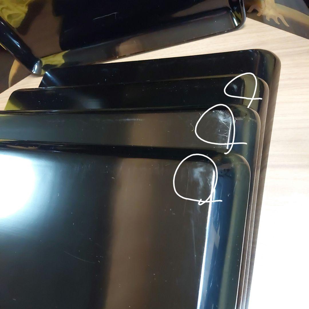 輪島黒塗懐石四方盆五客36×36