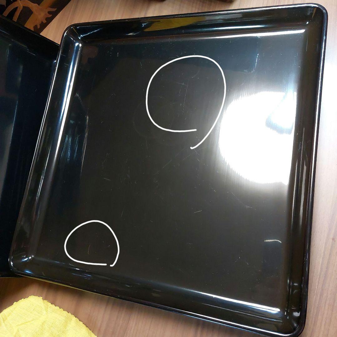 輪島黒塗懐石四方盆五客36×36