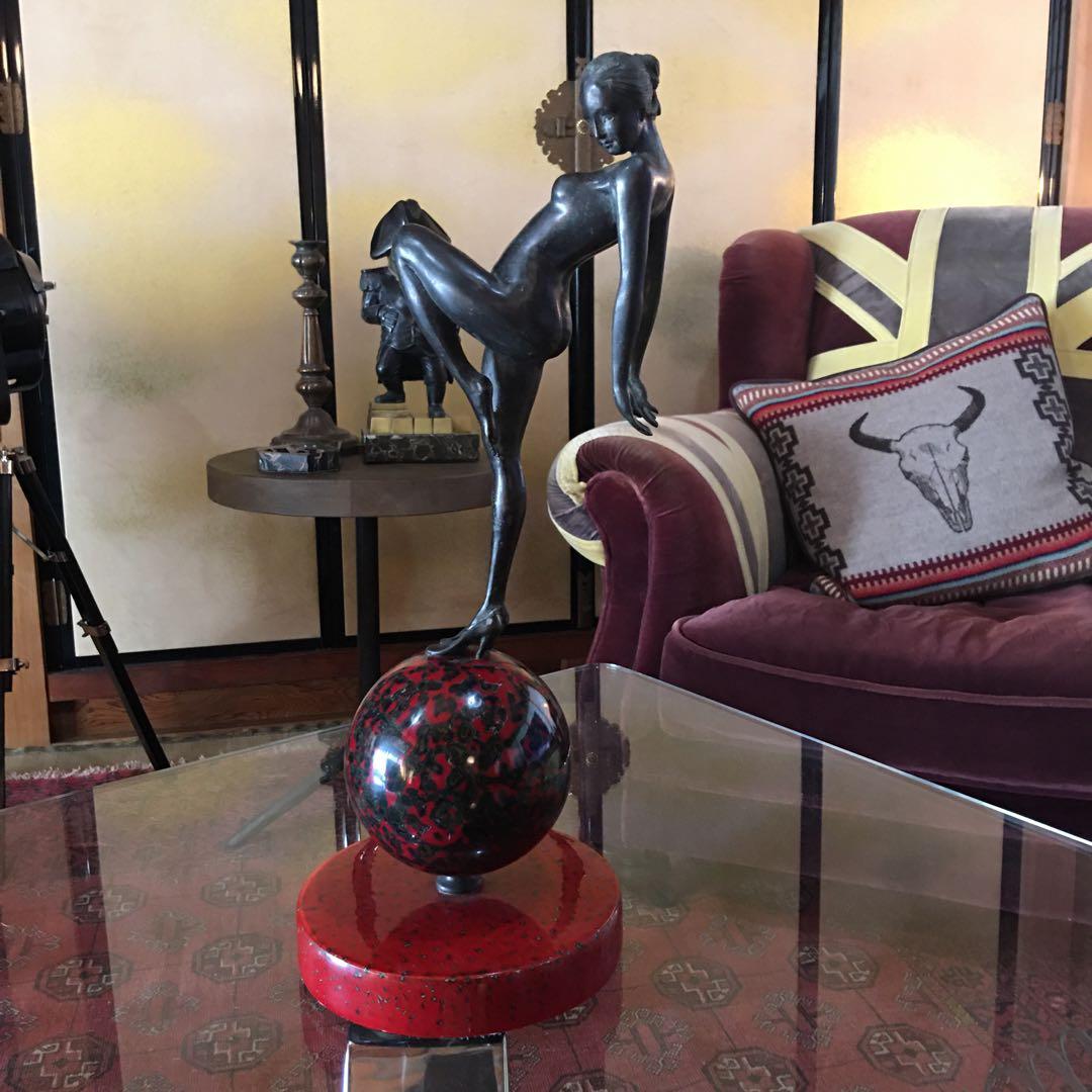 ブロンズ　アンティーク　セオドアアレキサンダー　アールデコ裸婦　女性像