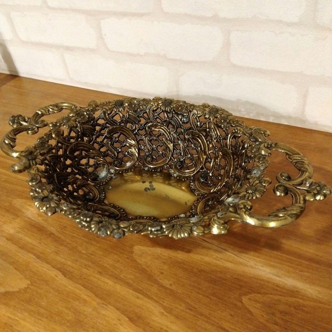 アンティーク調バスケット コルベイユ 籠 金属