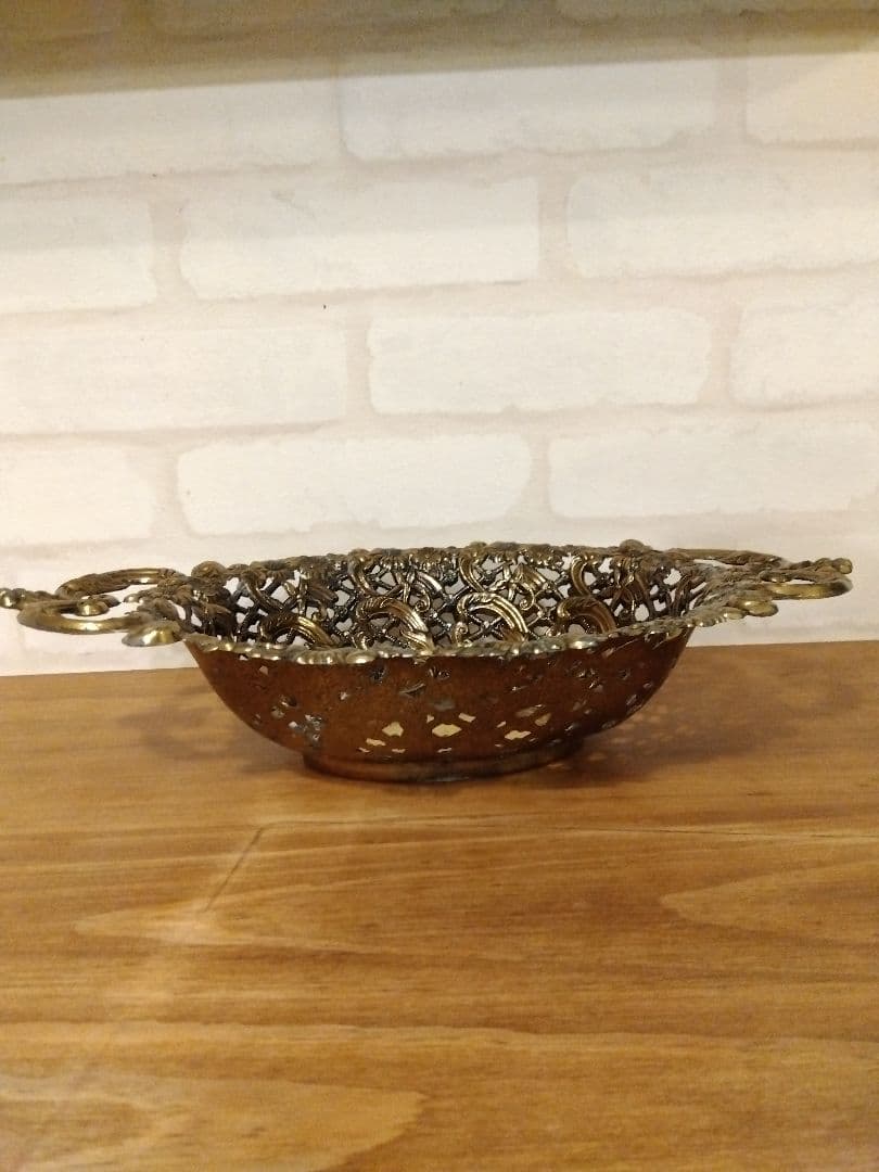 アンティーク調バスケット コルベイユ 籠 金属