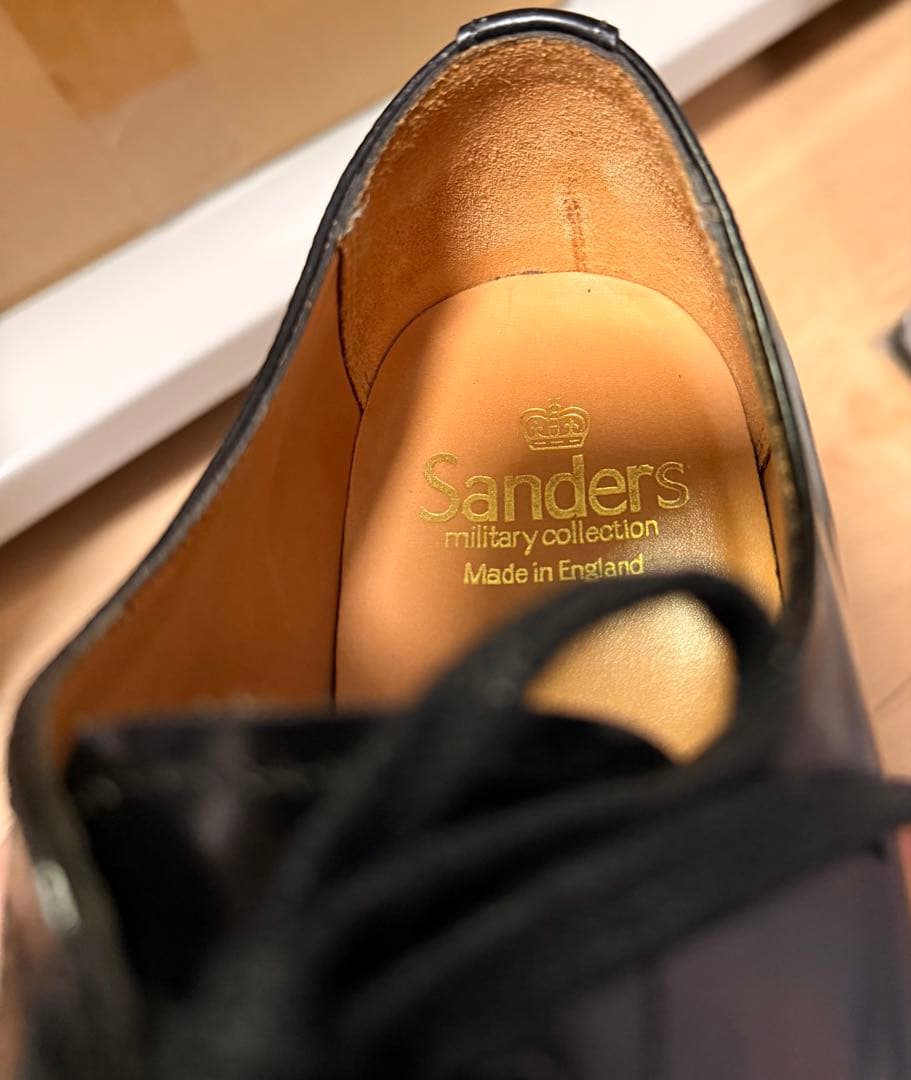 Sanders Military Derby Shoe GB 7 ブラック
