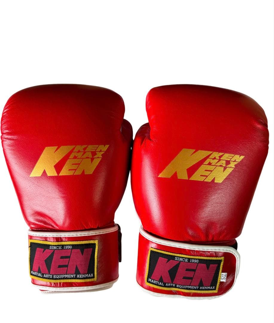 KENMAX ボクシンググローブ 12oz ホワイト/レッド