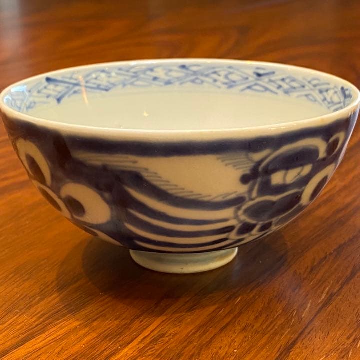 古伊万里染付蓋付き飯茶碗　3個セット