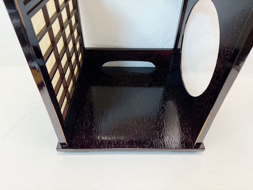 ほぼ未使用 茶道具 吉野棚 溜塗 圓能斎好写 組み立式 元箱