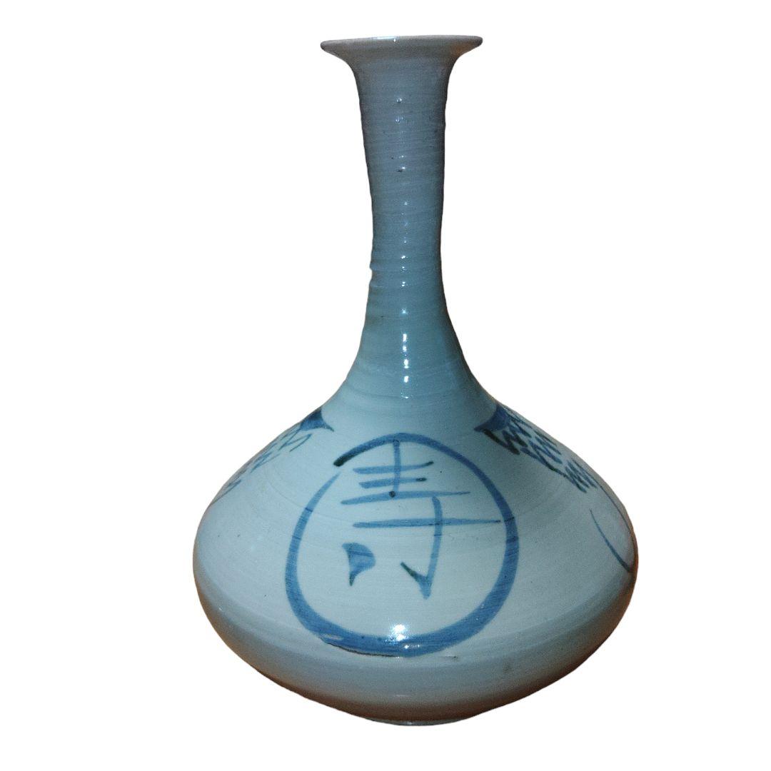 古伊万里?　李朝　鶴頸染付け徳利