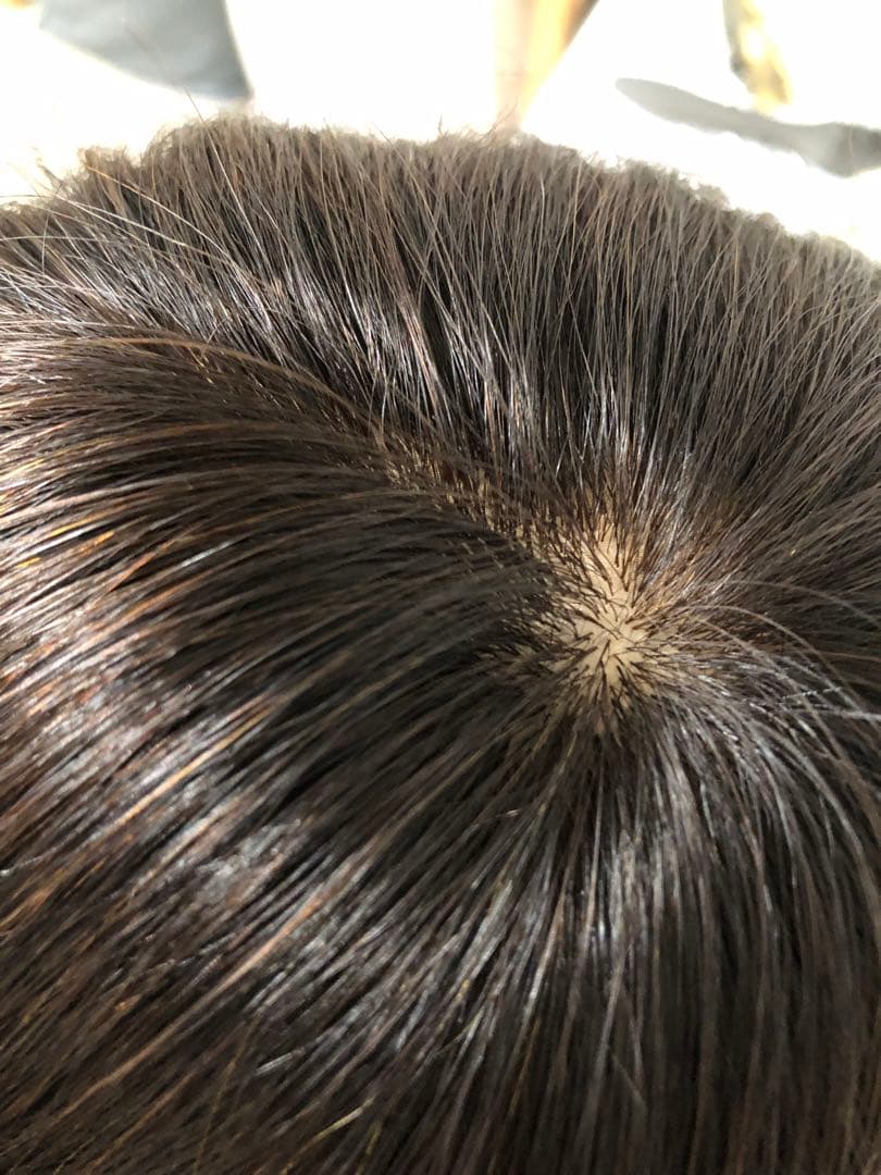 人毛100% フルウィッグ　ショートボブ　ブラウン