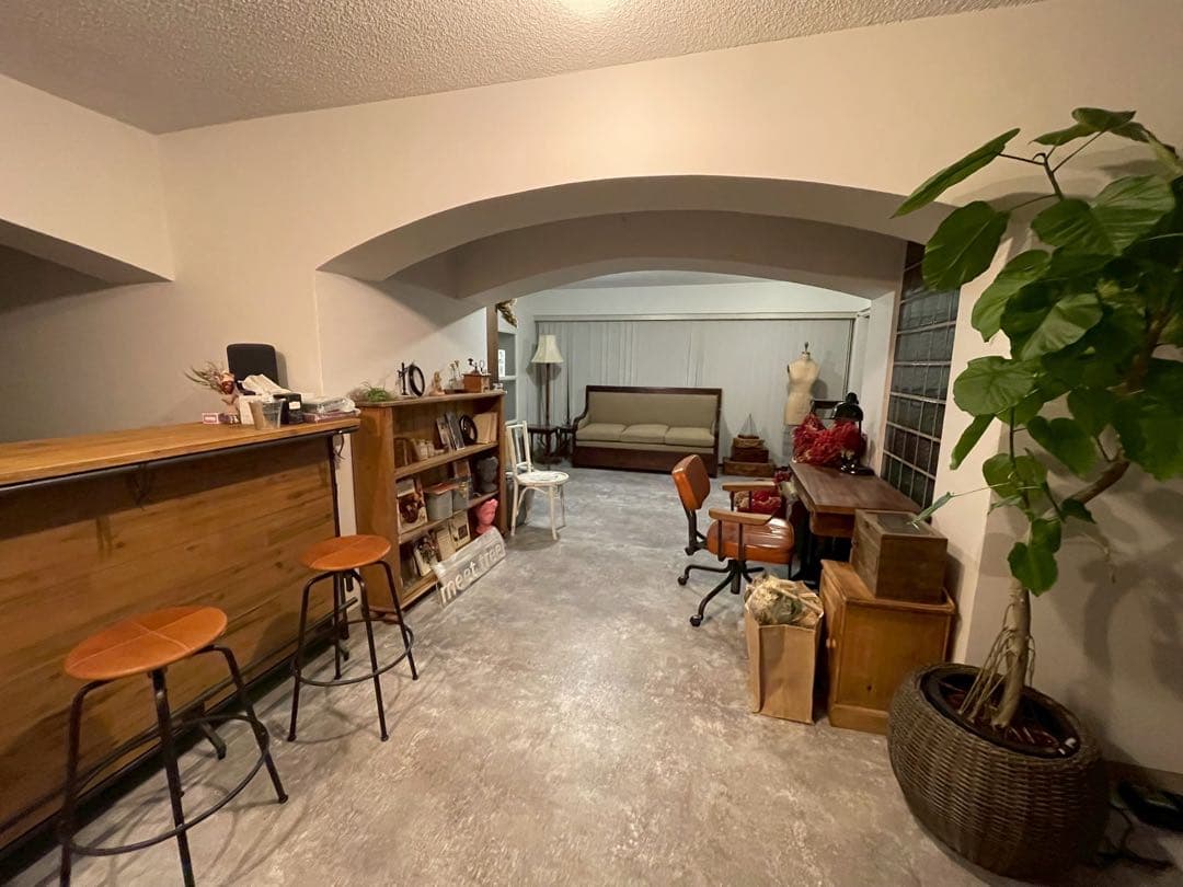 黒　アイアン製4段カウンター　シェルフ