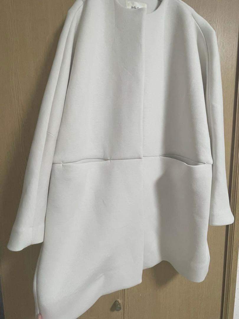 美品♡ミラオーウェン♡ノーカラーコクーンハーフ丈ポンチコート