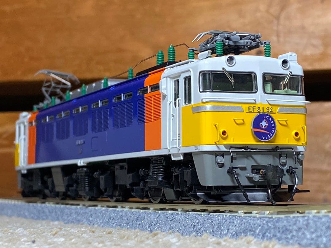 中古現状品　TOMIX EF8192 カシオペア色　電気機関車 HOゲージ