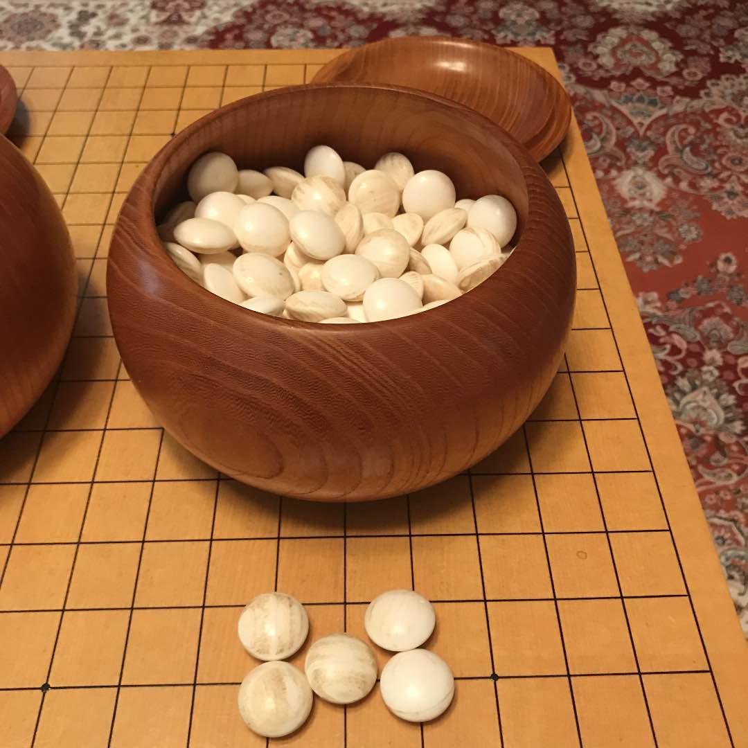 新榧6寸盤碁石セット