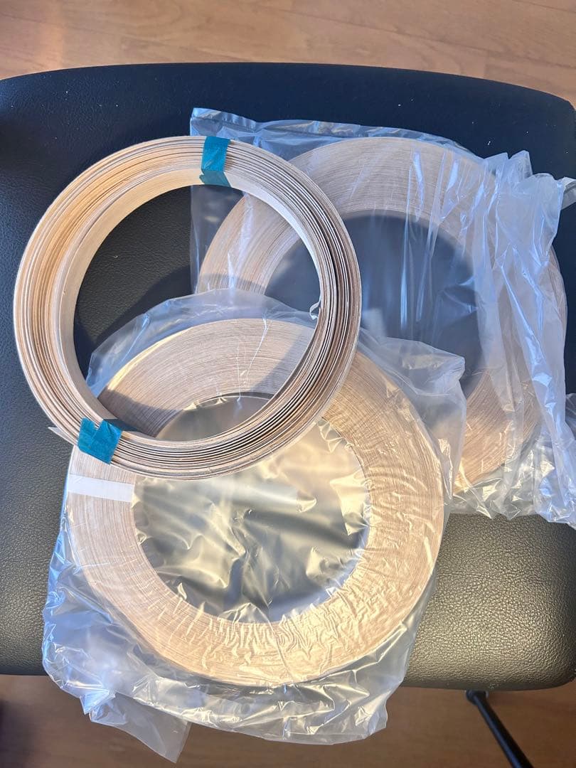 天然木ウッドテープ タモ材粘着付 20mmX50M 2本＋余