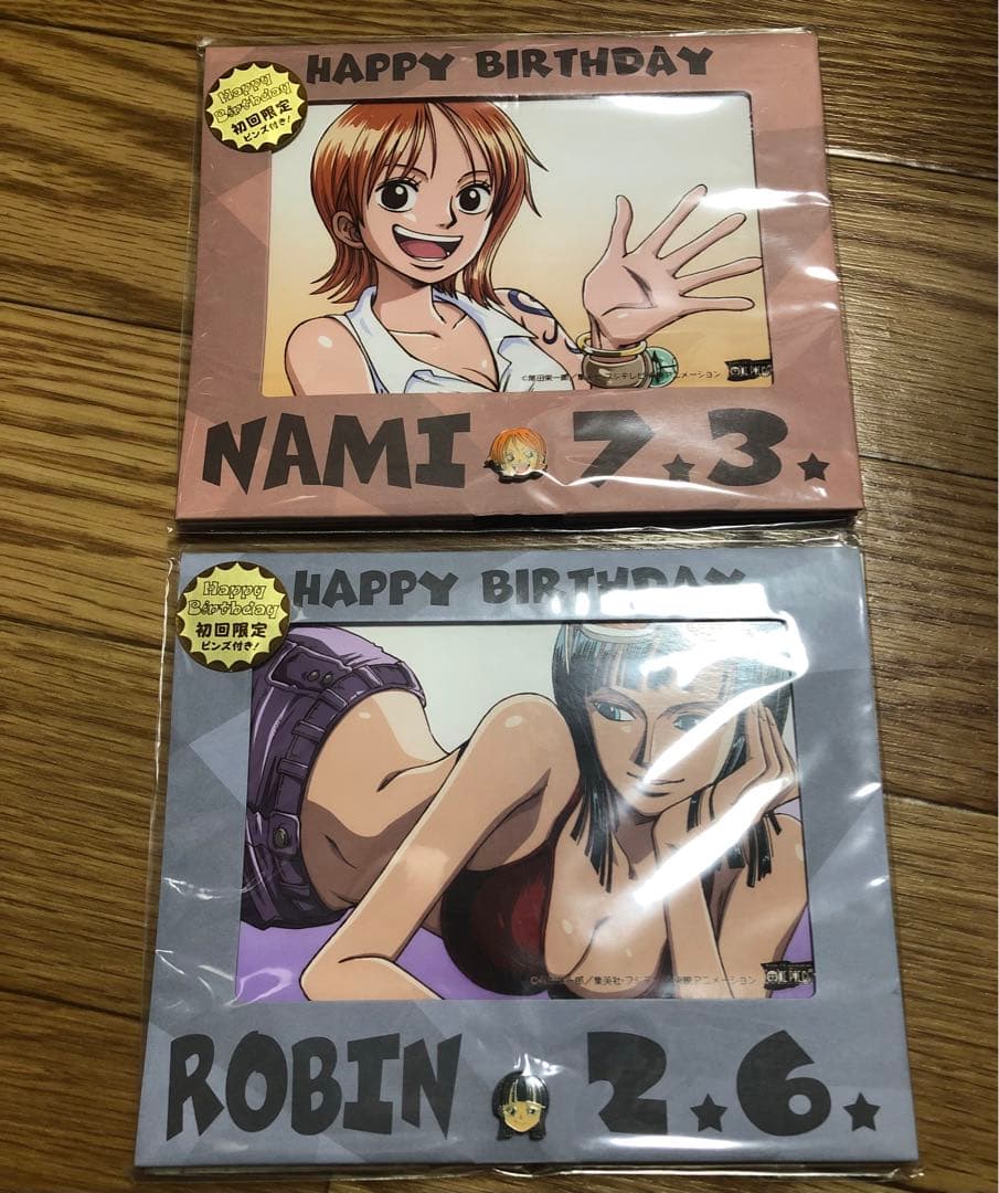希少 初回限定 ワンピース ナミ ロビン バースデー ブロマイド
