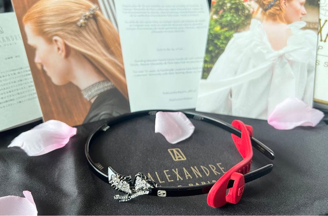 アレクサンドルドゥパリ バタフライデザインカチューシャ　【保管袋付】