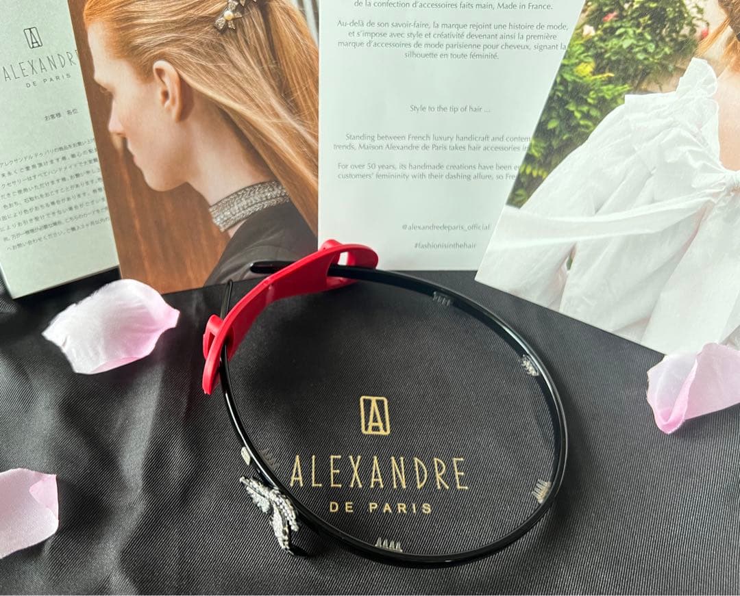 アレクサンドルドゥパリ バタフライデザインカチューシャ　【保管袋付】