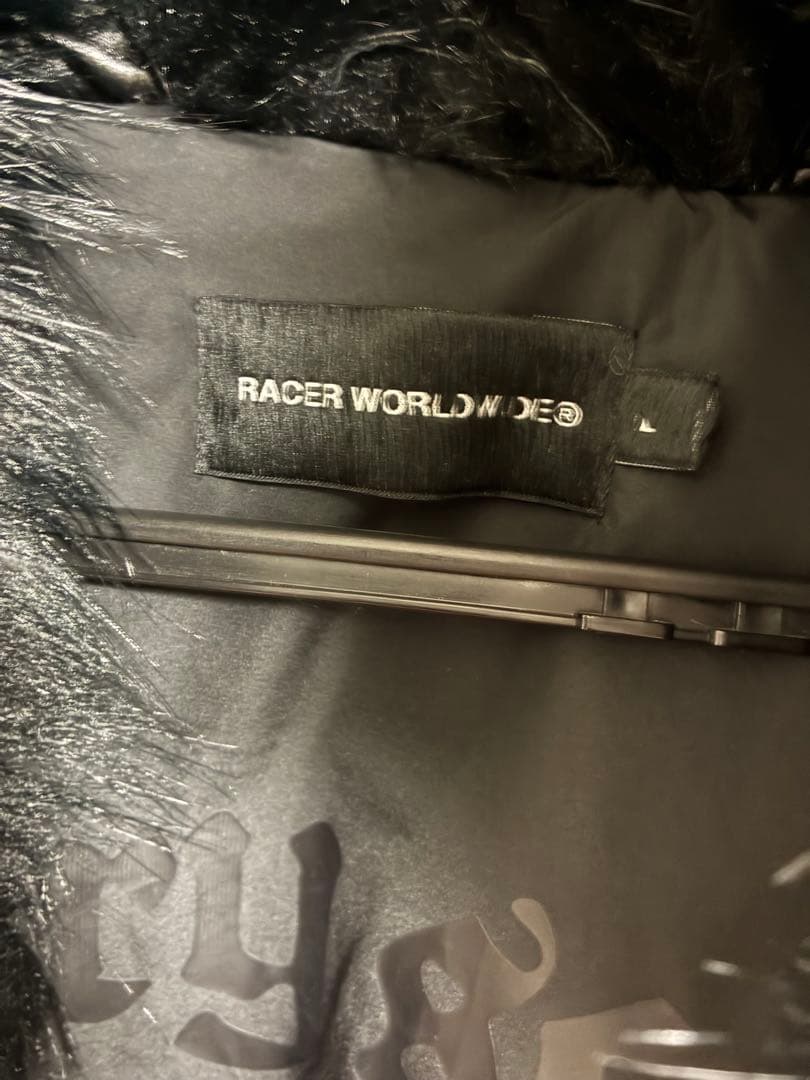 正規品 racerworldwide black fur bomber
