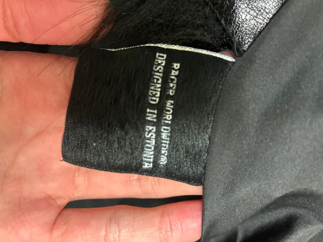 正規品 racerworldwide black fur bomber