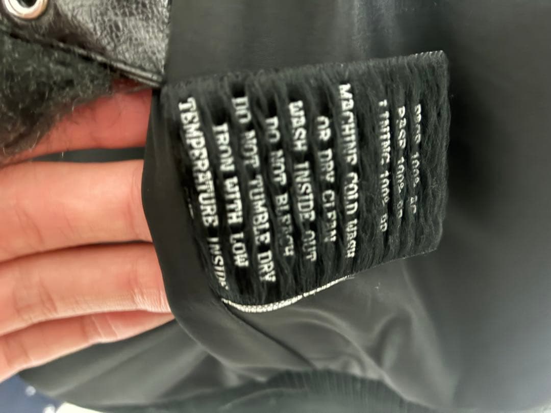 正規品 racerworldwide black fur bomber