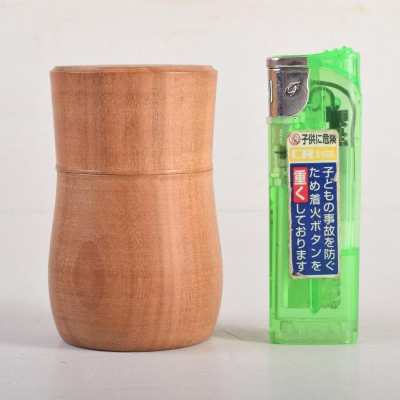 茶道具　天然木　中次　棗　在銘　書付共箱　C　8301