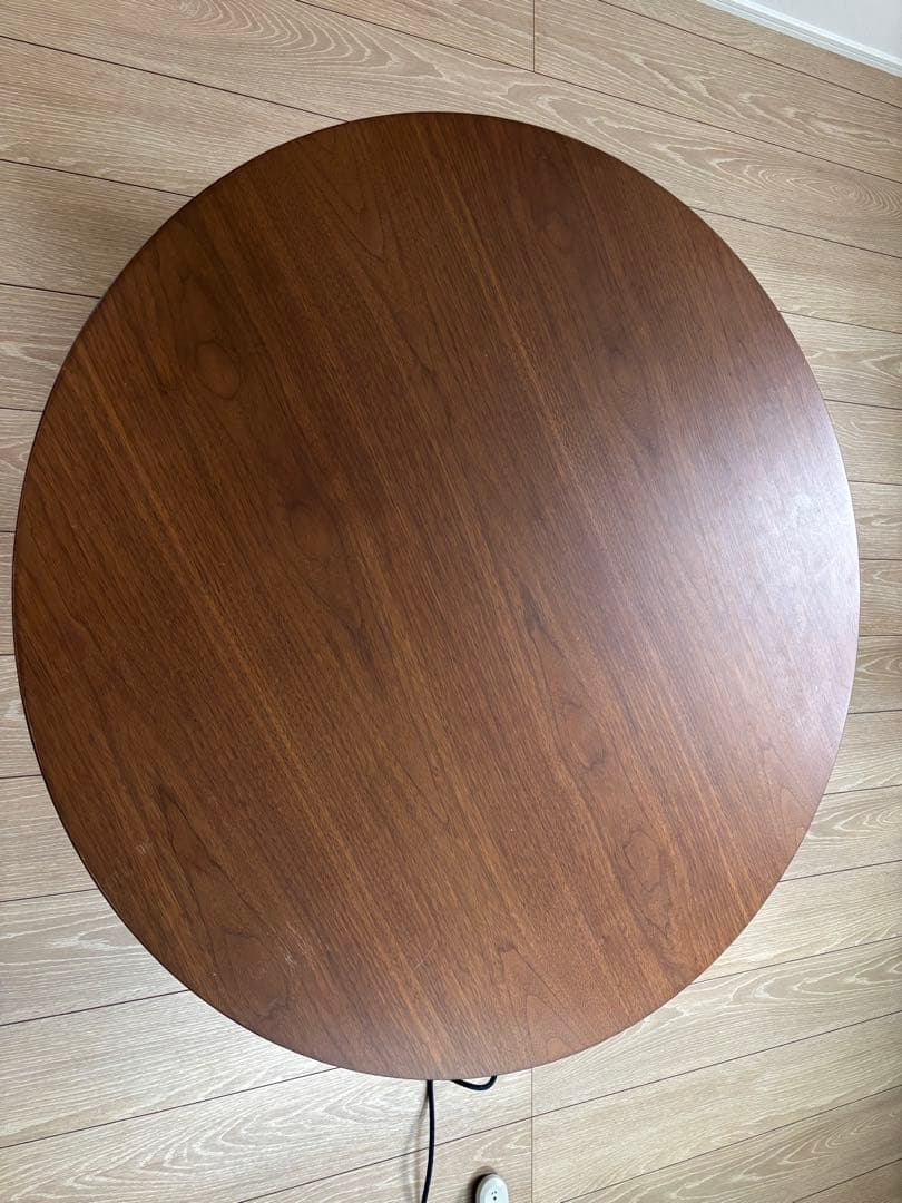 たんぽぽ　円形木目調こたつダークブラウン105サイズ共立工芸　たのメル便