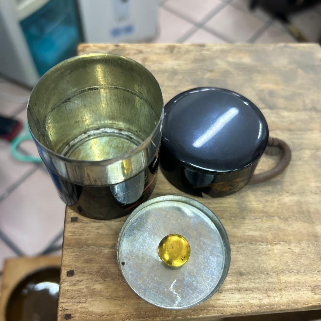 茶道具セット　一式　木製収納箱付き　お稽古・習い事用など　　落款入り黒楽茶碗