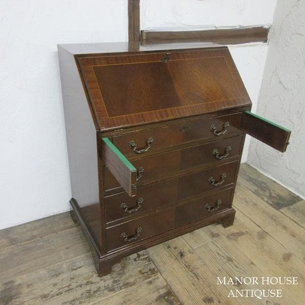 イギリス アンティーク 家具 ライティングビューロー デスク 机 6899c