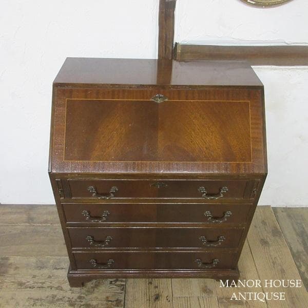 イギリス アンティーク 家具 ライティングビューロー デスク 机 6899c