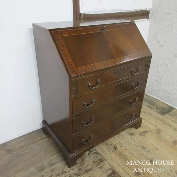 イギリス アンティーク 家具 ライティングビューロー デスク 机 6899c