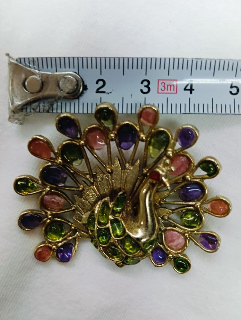 スワボダ　ビンテージ孔雀デザイン ブローチ