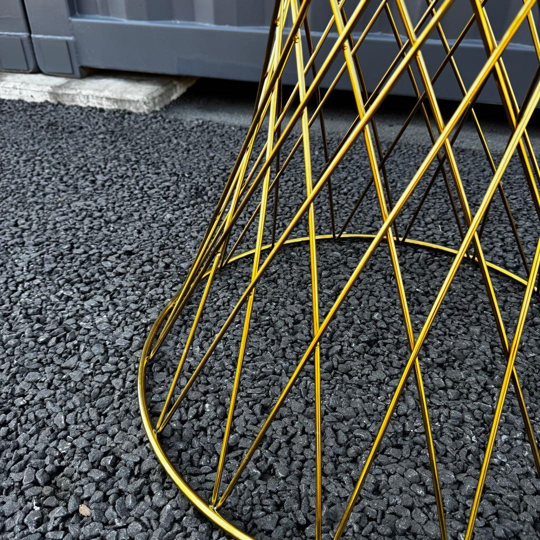 りりり フランフラン　マーリア ダイニングテーブル クリア×ゴールド