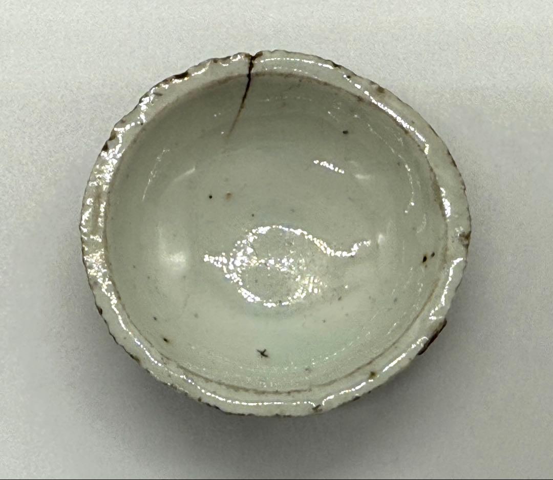 江戸時代　紅皿　貝型　白磁② 古民具　送料込み251012