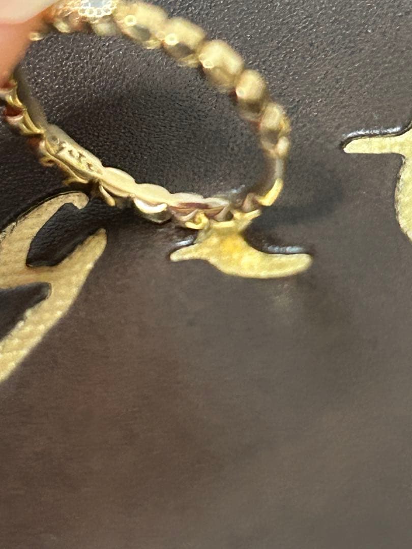 アガット agete K10 フリルダイヤピンキー #1