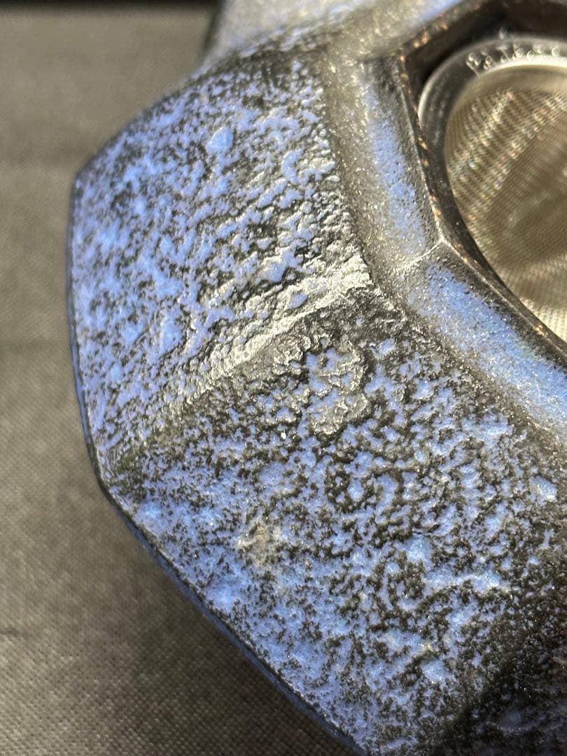 【経年美品】南部鉄器　南部　鉄瓶　急須　青　ブルー　8角