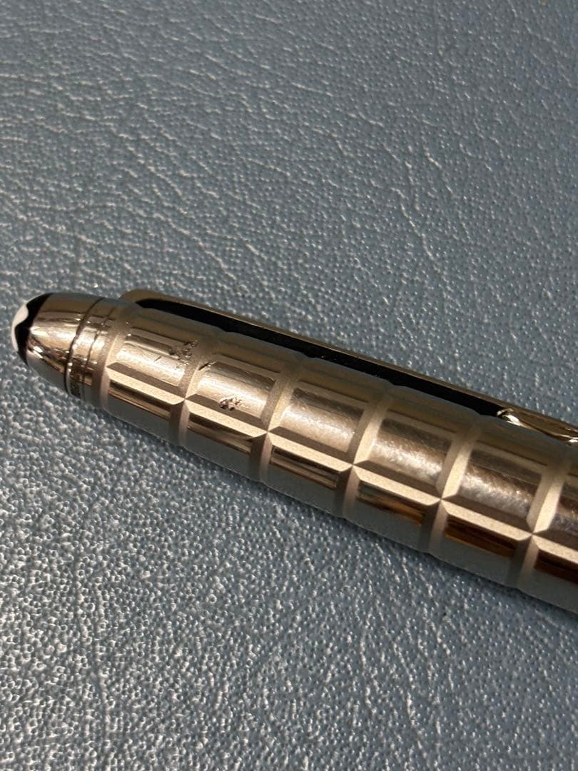 モンブランボールペンソリテールプラチナプレートファセット